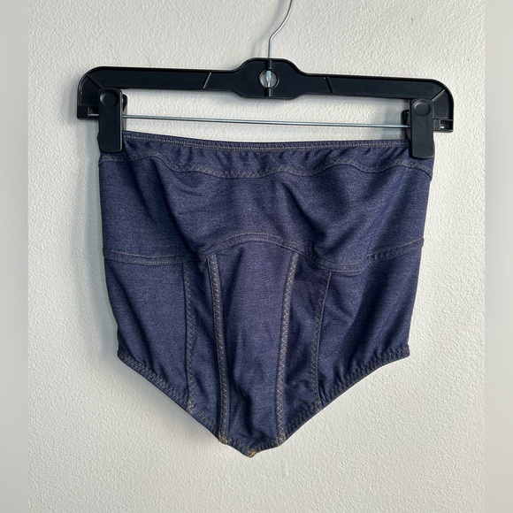 Urban Outfitters Out From Under Strapless Denim Bustier Corset Top Size L - Picture 5 of 11